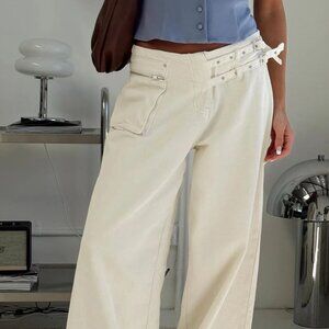 Wide Leg Jeans with Pockets
